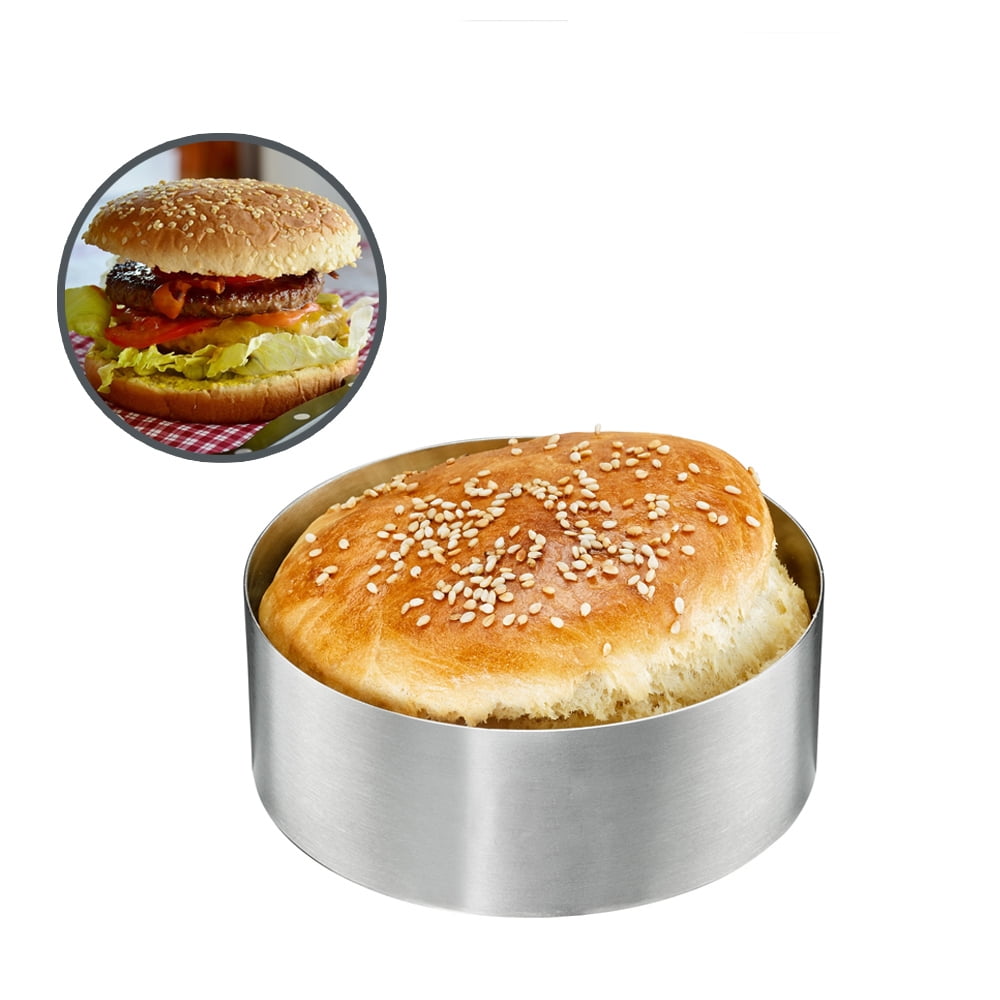 haburger1 Narkalıp Hamburger Ekmeği Pişirme Kalıbı Çap 10cm Derinlik 3,5cm NRT-042 - Görsel 1