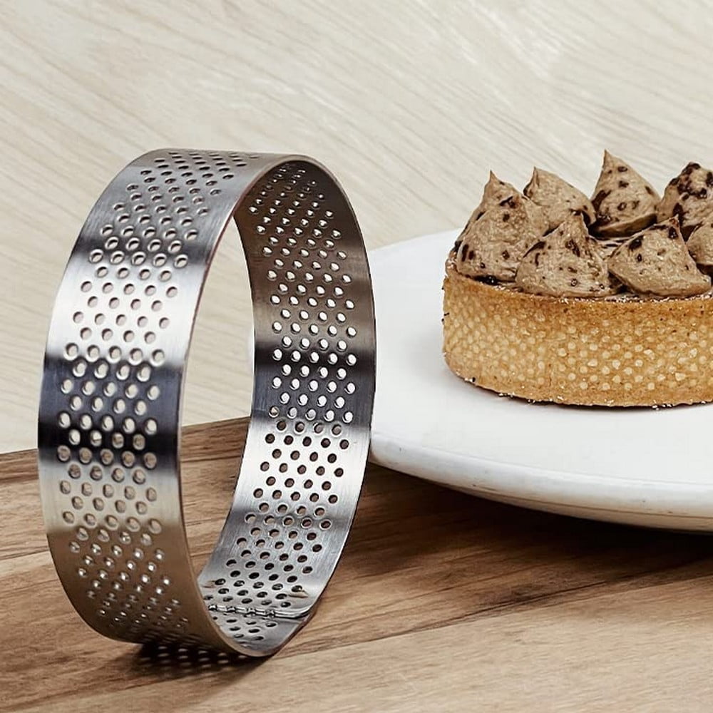 narkalıptar Narkalıp Yuvarlak Delikli Tart Kalıbı 4 Lü 10cm NRT-008 - Görsel 2