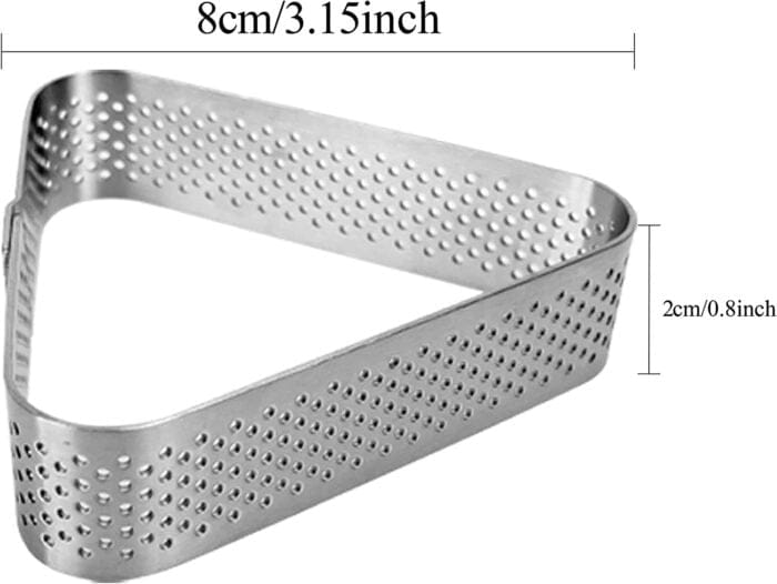 Narkalıp Delikli Üçgen Tart Kalıbı 4 Lü 8cm NRT-113 - Görsel 2