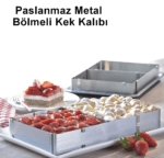 Narkalıp Dikdörtgen Bölmeli  Kek Kalıbı Drinlik 6 cm NRT-130 - Görsel 4