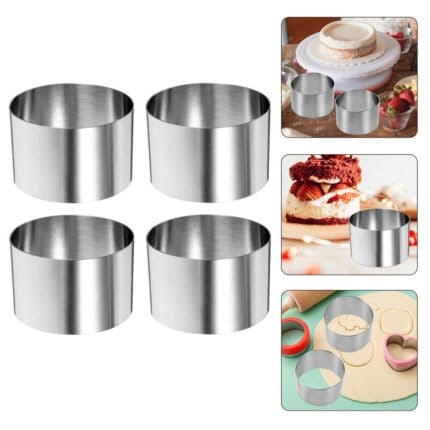 Nar kalıp Yuvarlak Parfe Kek Kalıbı 4 Adet Çap 8 cm Derinlik 5cm NRT-160
