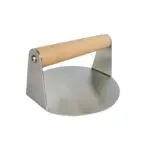 Narkalıp Yuvarlak Ahşap Saplı Paslanmaz Çelik Hamburger Et Pres Aparatı 14cm NAR-199 - Görsel 2