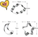 Narkalıp Yıldız Ay Bulut Kurabiye Kalıbı 3 Lü  NRT-209 - Görsel 2