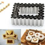 Narkalıp Dikdortgen Tırtıklı Kurabiye Kalıbı 5Lı  NRT-259