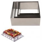 Narkalıp Kare Kek  Kalıbı 4 Lü Set  Derinlik 10cm NAR-261